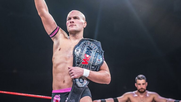 Martin Kirby with the WCPW World Championship